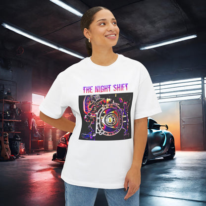 13B-REW Synthwave-Premium, Ultra Soft Unisex Oversized Boxy Tee Printify by The Night Shift Automotive Apparel