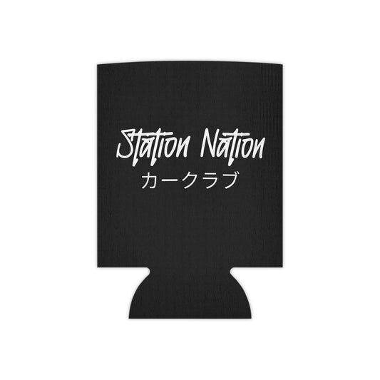Station Nation Can Cooler Regular Can Printify by The Night Shift Automotive Apparel