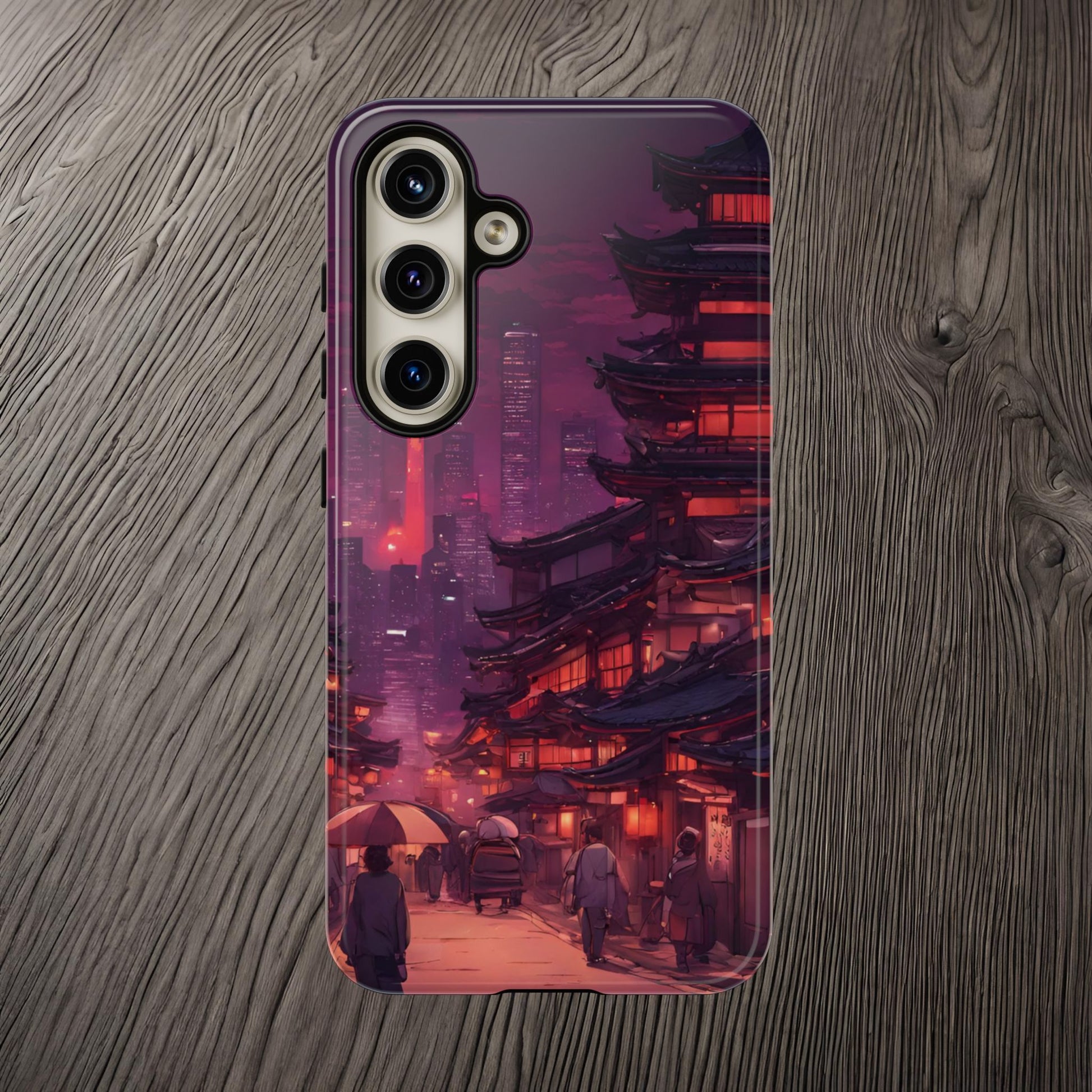 Traditional Japanese Village Countryside-Dual Layer Ultra Tough Phone Case Samsung Galaxy S24 Glossy Printify by The Night Shift Automotive Apparel