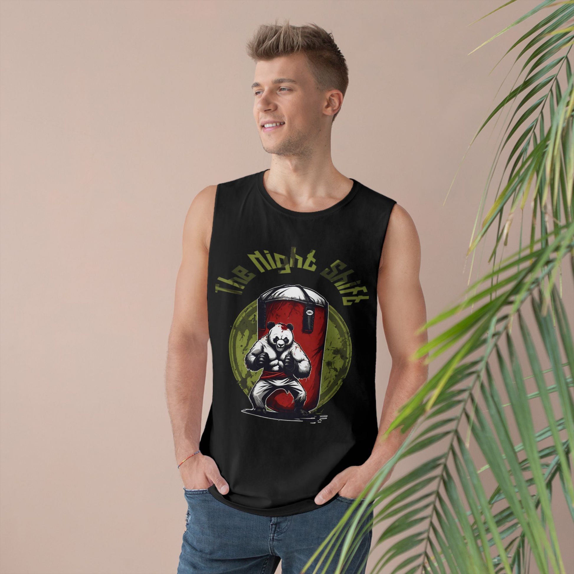Karate Zombie Panda - Premium Unisex Barnard Tank Top Printify by The Night Shift Automotive Apparel