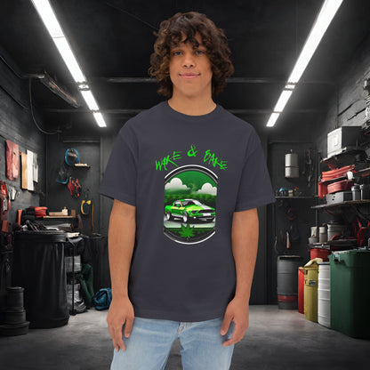Wake And Bake-Premium, Ultra Soft Unisex Oversized Boxy Tee Dark Grey Printify by The Night Shift Automotive Apparel