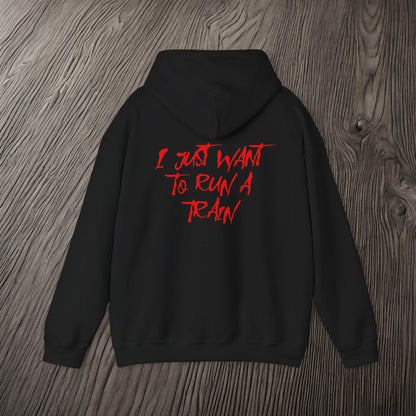 I Just Want To Run A Train-Ultra Soft, Premium Hoodie Printify by The Night Shift Automotive Apparel