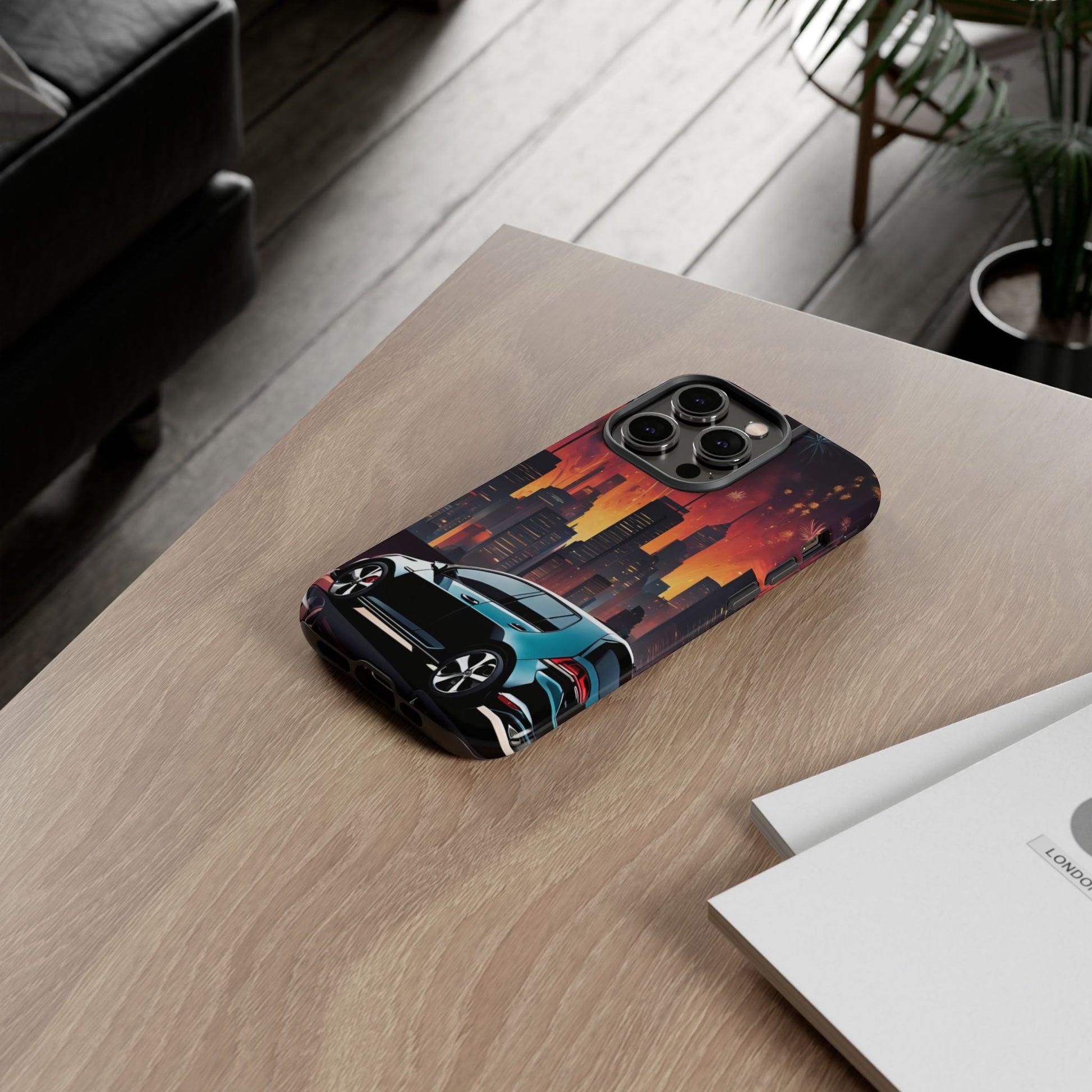 Volkswagon Golf GTI Fireworks-Dual Layer Ultra Tough Phone Case iPhone 14 Pro Glossy Printify by The Night Shift Automotive Apparel