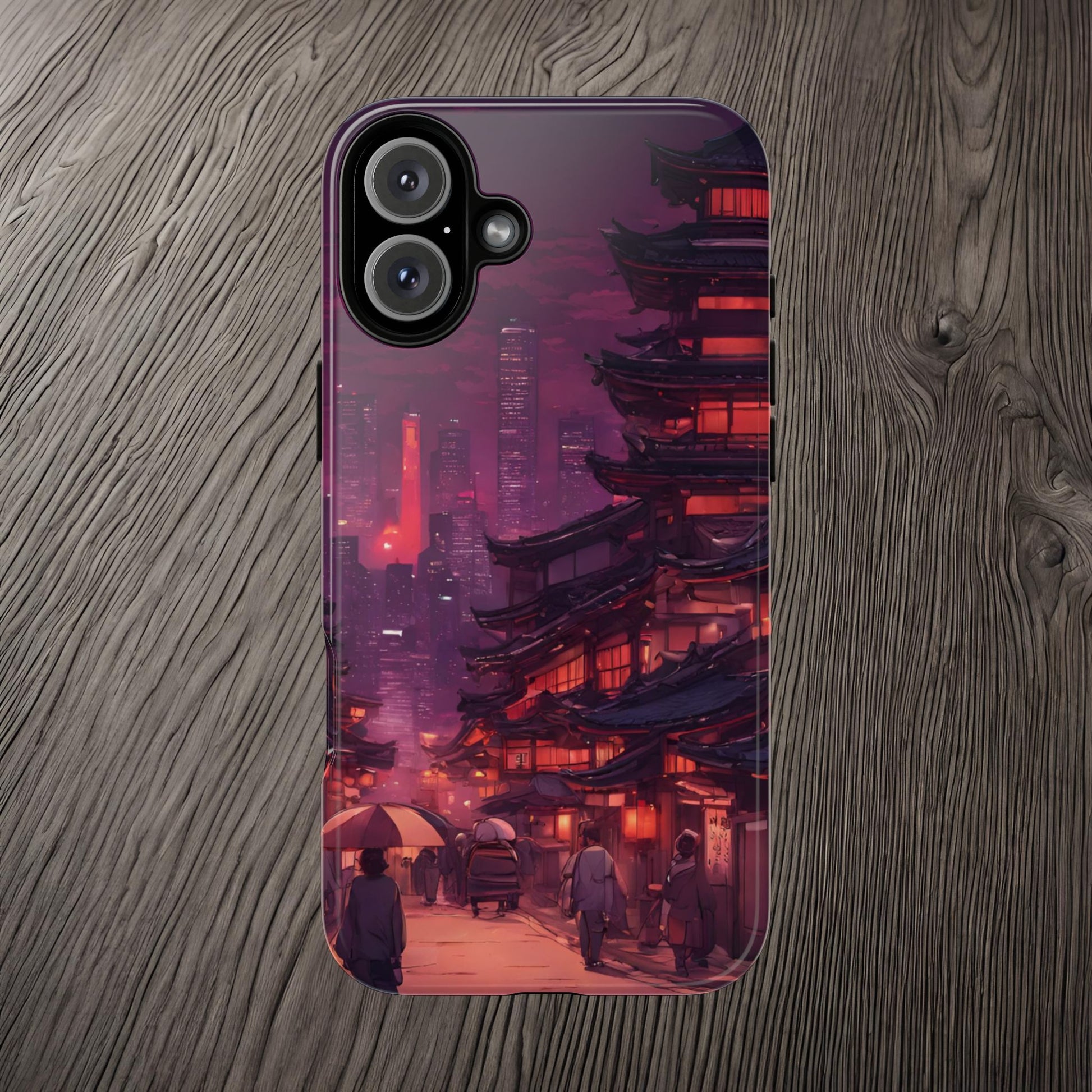 Traditional Japanese Village Countryside-Dual Layer Ultra Tough Phone Case iPhone 16 Plus Glossy Printify by The Night Shift Automotive Apparel