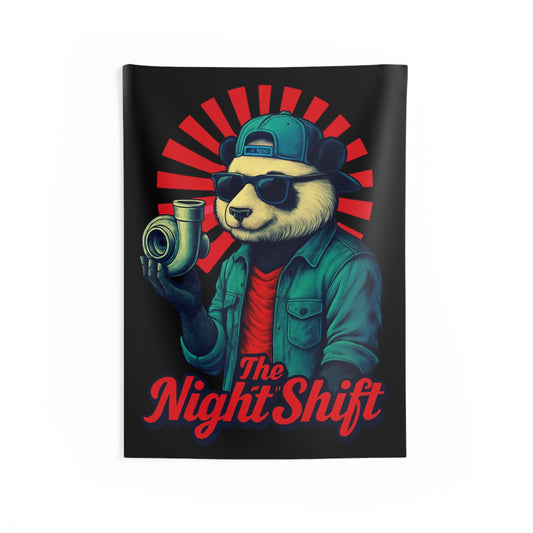 The Night Shift Indoor Wall Tapestries - Shop Banner 26" × 36" Printify by The Night Shift Automotive Apparel