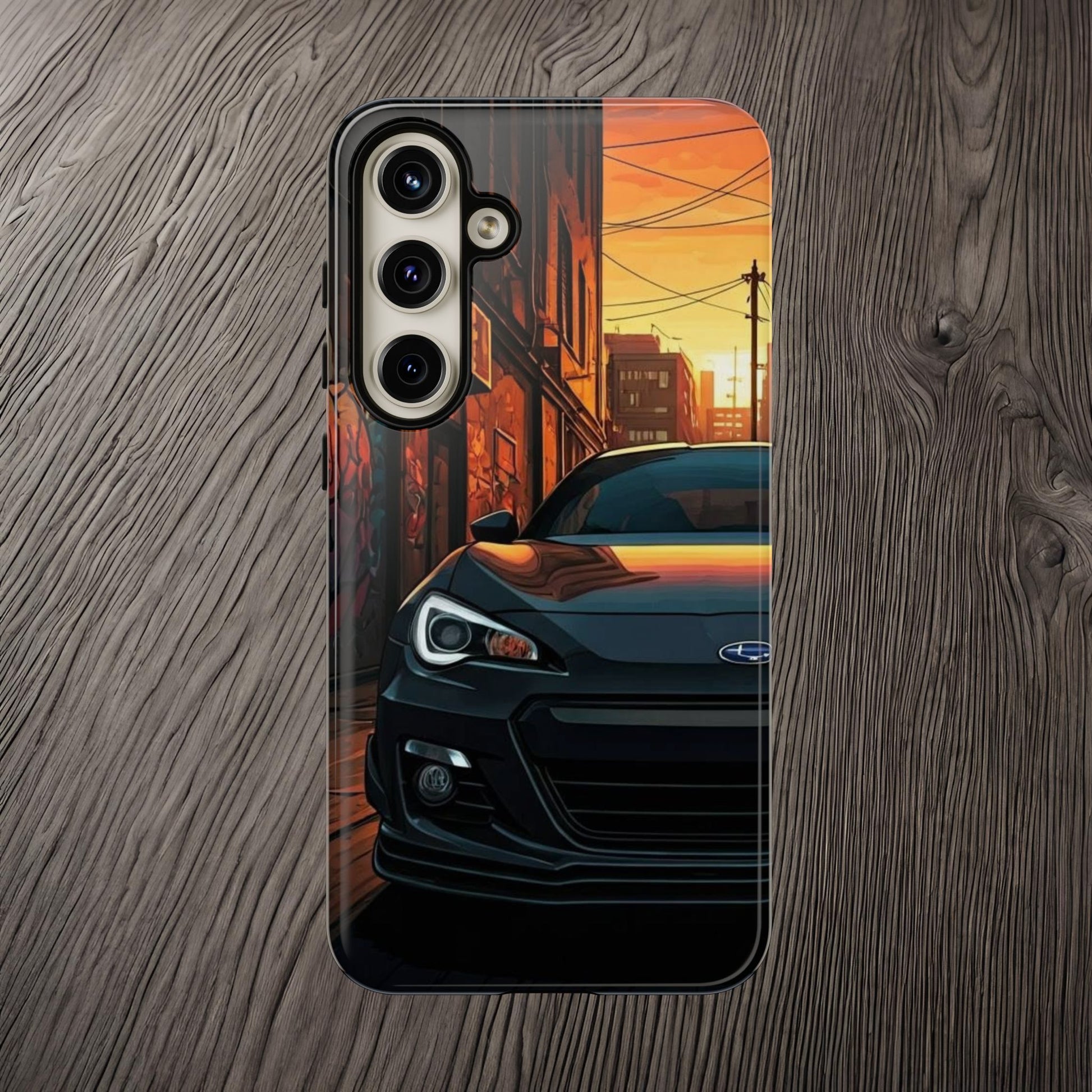 Subaru BRZ Street Life-Dual Layer Ultra Tough Phone Case Samsung Galaxy S24 Plus Glossy Printify by The Night Shift Automotive Apparel