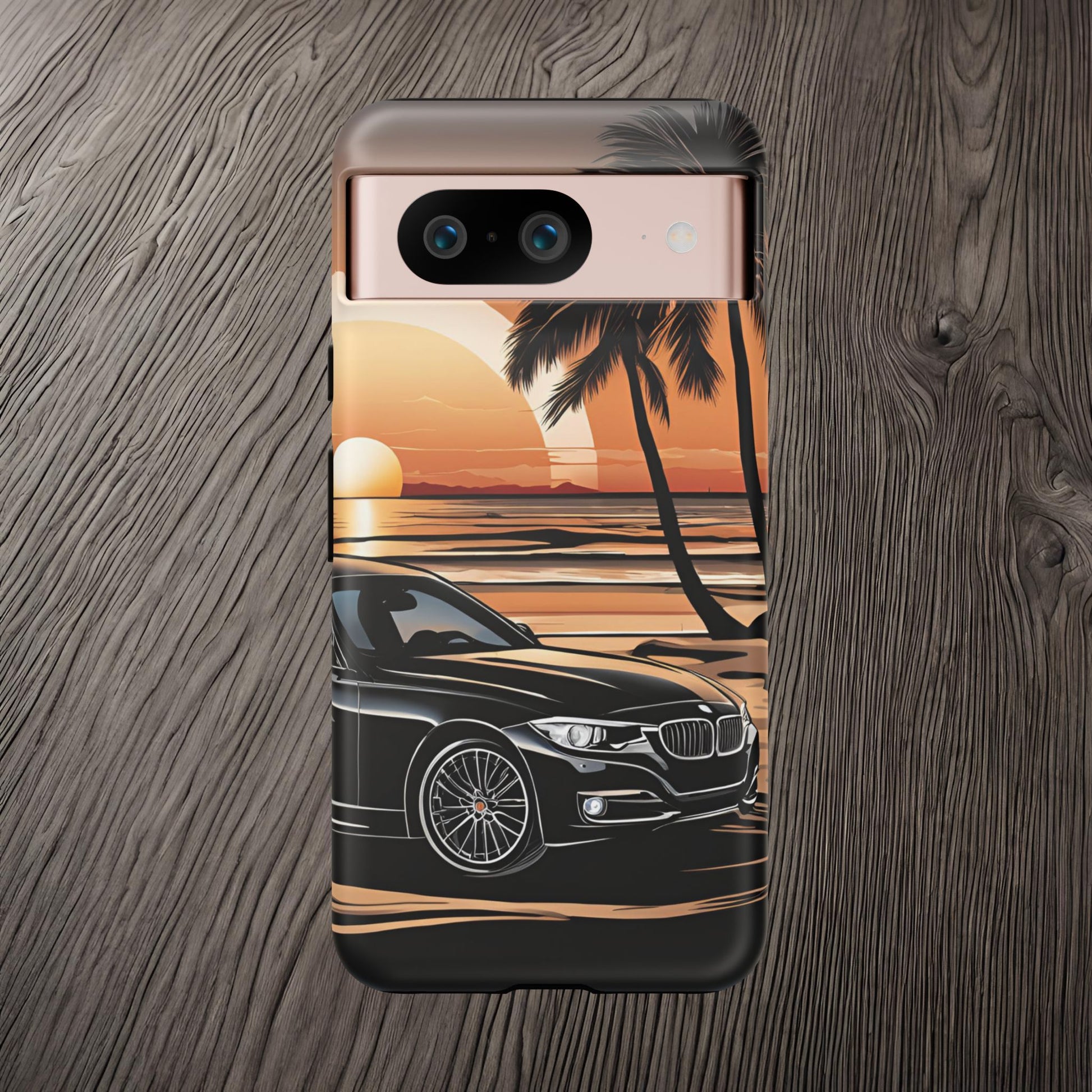 BMW Sunset On The Beach-Dual Layer Ultra Tough Phone Case Google Pixel 8 Matte Printify by The Night Shift Automotive Apparel