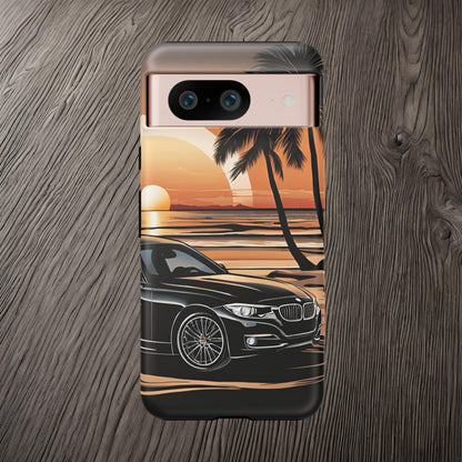 BMW Sunset On The Beach-Dual Layer Ultra Tough Phone Case Google Pixel 8 Matte Printify by The Night Shift Automotive Apparel