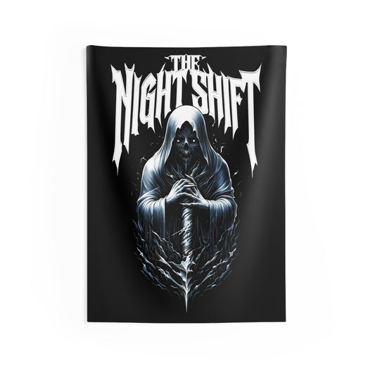 The Night Shift Reaper Indoor Wall Tapestries - Shop Banner 26" × 36" Printify by The Night Shift Automotive Apparel