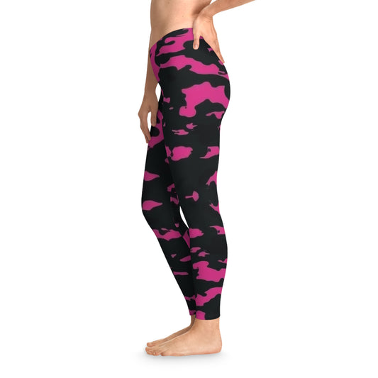 Stretchy Leggings Seam thread color automatically matched to design Printify by The Night Shift Automotive Apparel