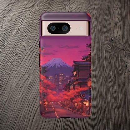 Traditional Japanese Village Countryside-Dual Layer Ultra Tough Phone Case Google Pixel 8 Matte Printify by The Night Shift Automotive Apparel