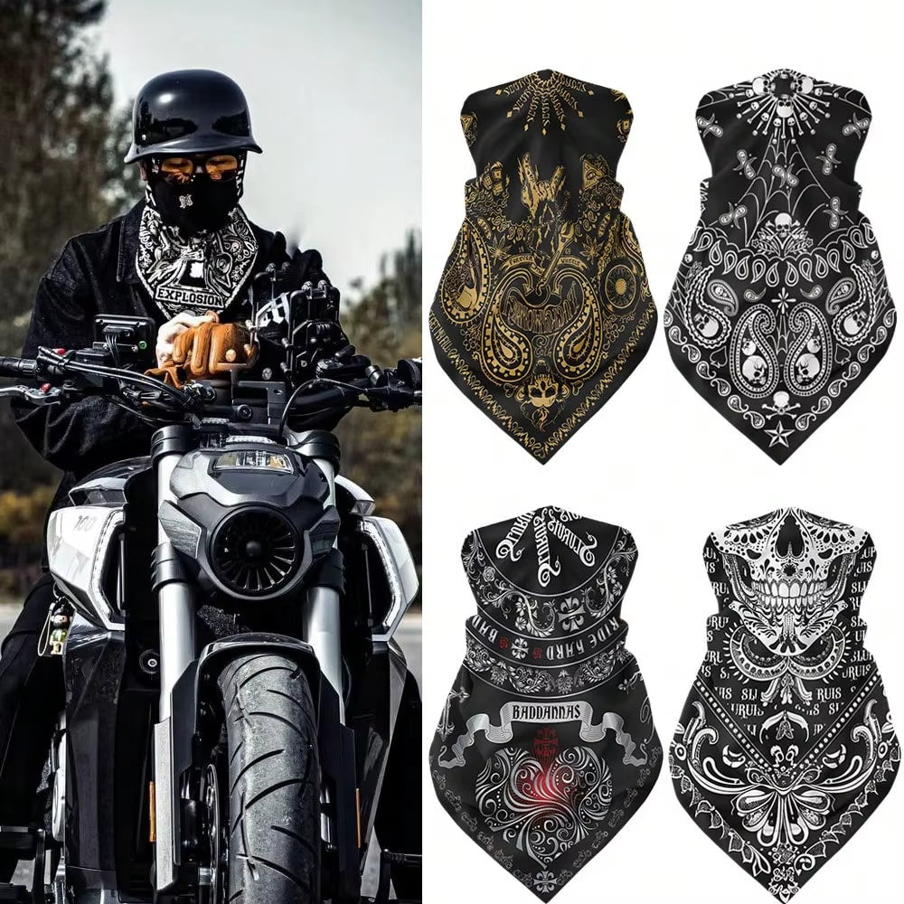 Retro Motorcycle Quick-Dry Breathable Face Cover Bandana The Night Shift Performance Street Gear by The Night Shift Automotive Apparel