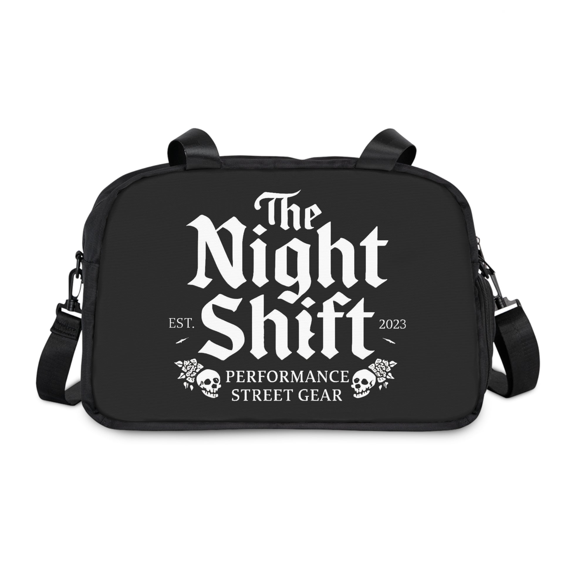 Gym & Fitness Handbag 12.4" x 13.3" Black Printify by The Night Shift Automotive Apparel