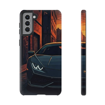 Lamborghini Huracan Street Life-Dual Layer Ultra Tough Phone Case Samsung Galaxy S21 Plus Glossy Printify by The Night Shift Automotive Apparel