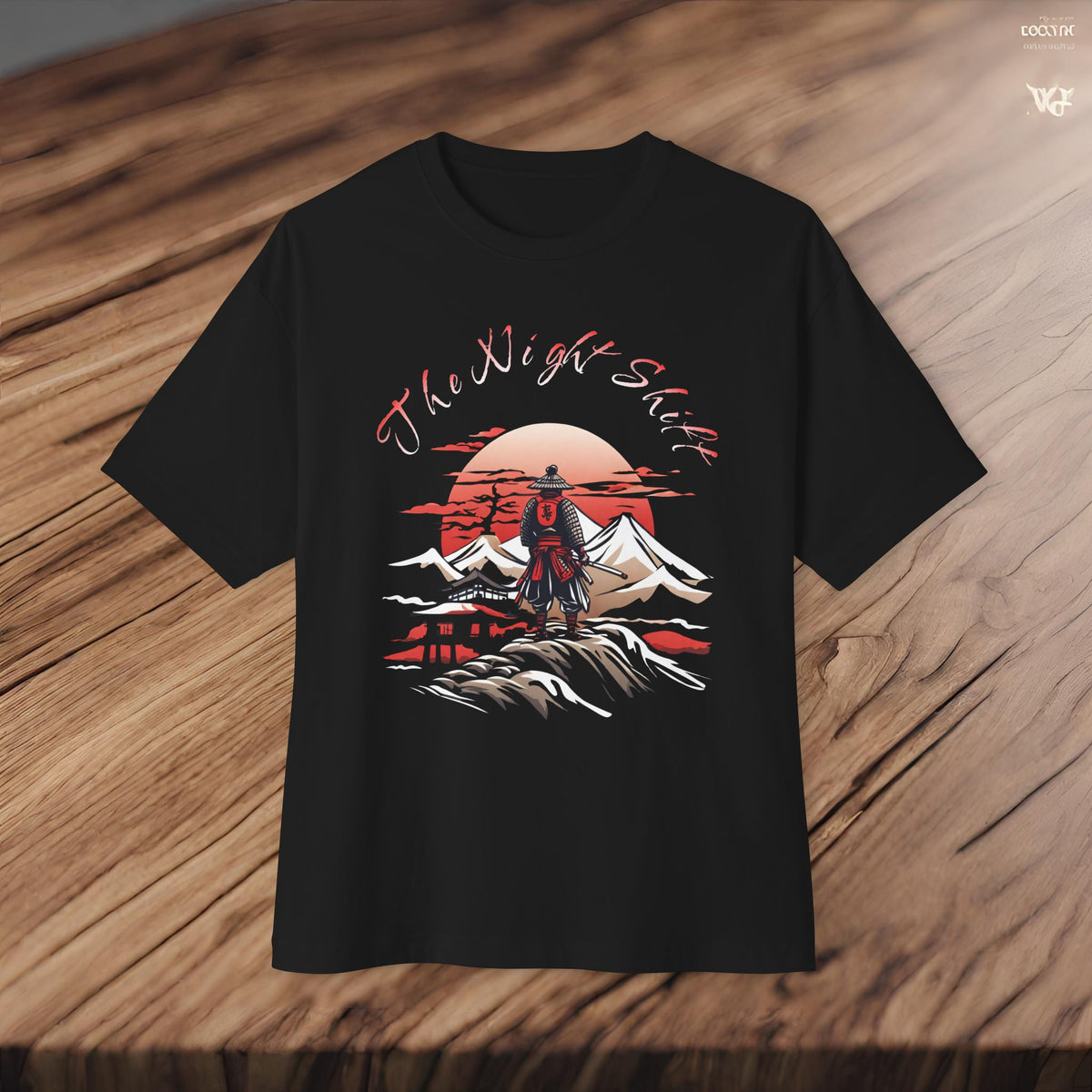 Samurai-Premium, Ultra Soft, Unisex Oversized Boxy Tee Printify by The Night Shift Automotive Apparel
