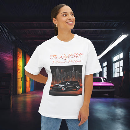 Volkswagen Golf GTI Urban Streets-Premium, Ultra Soft Unisex Oversized Boxy Tee Printify by The Night Shift Automotive Apparel