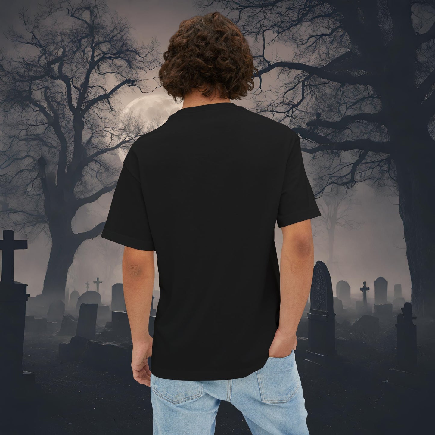 The Night Shift Tattered Teddy-Premium, Ultra Soft Unisex Oversized Boxy Tee Printify by The Night Shift Automotive Apparel