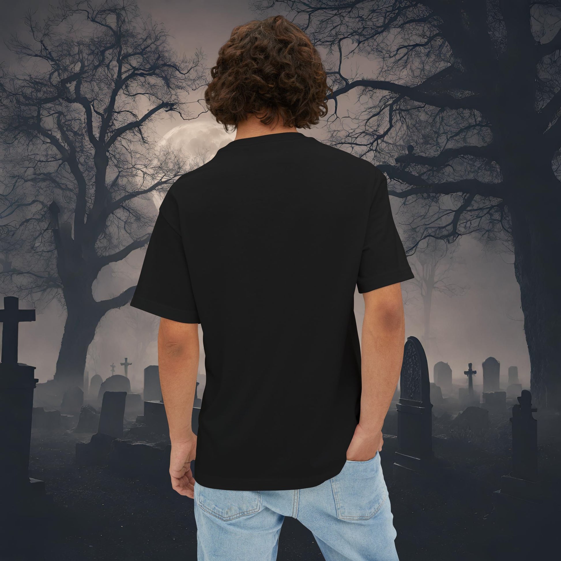The Night Shift Tattered Teddy-Premium, Ultra Soft Unisex Oversized Boxy Tee Printify by The Night Shift Automotive Apparel