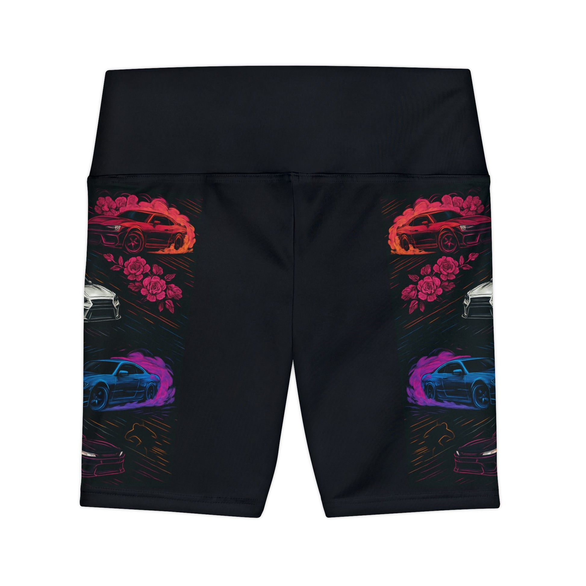 Women's Gym & Fitness Biker Shorts Printify by The Night Shift Automotive Apparel
