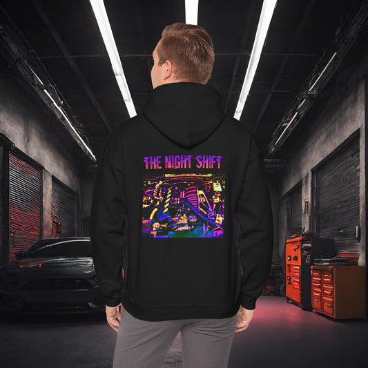 S50B32 Synthwave-Premium, Ultra Soft Unisex Hoodie Black Printify by The Night Shift Automotive Apparel