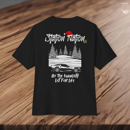 🎄 Christmas Limited Edition Station Nation-Premium, Ultra Soft Unisex Oversized Boxy Tee Printify by The Night Shift Automotive Apparel