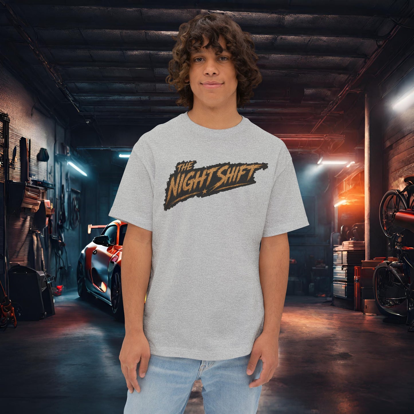 BMW M3 E90 Street Drift-Premium, Ultra Soft Unisex Oversized Boxy Tee Printify by The Night Shift Automotive Apparel