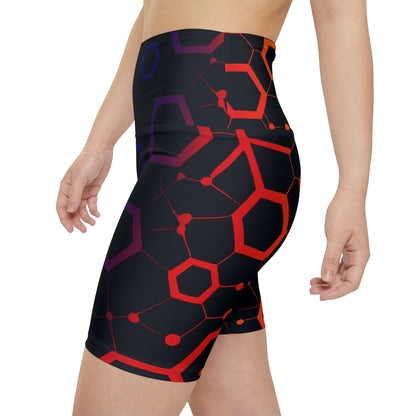 Women's Gym & Fitness Biker Shorts Printify by The Night Shift Automotive Apparel