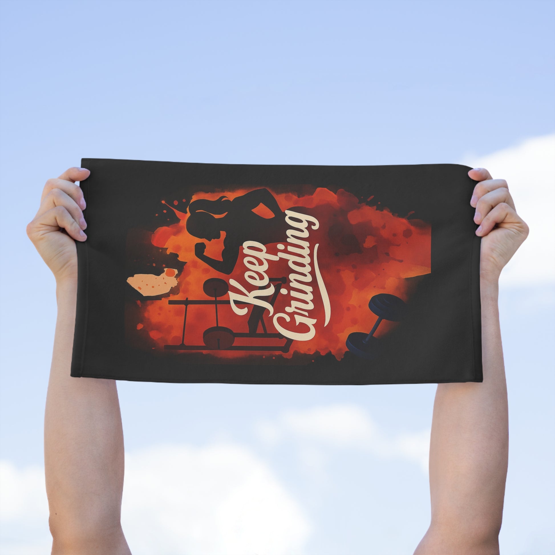 Keep Grinding-Gym Towel( 11x18) Printify by The Night Shift Automotive Apparel