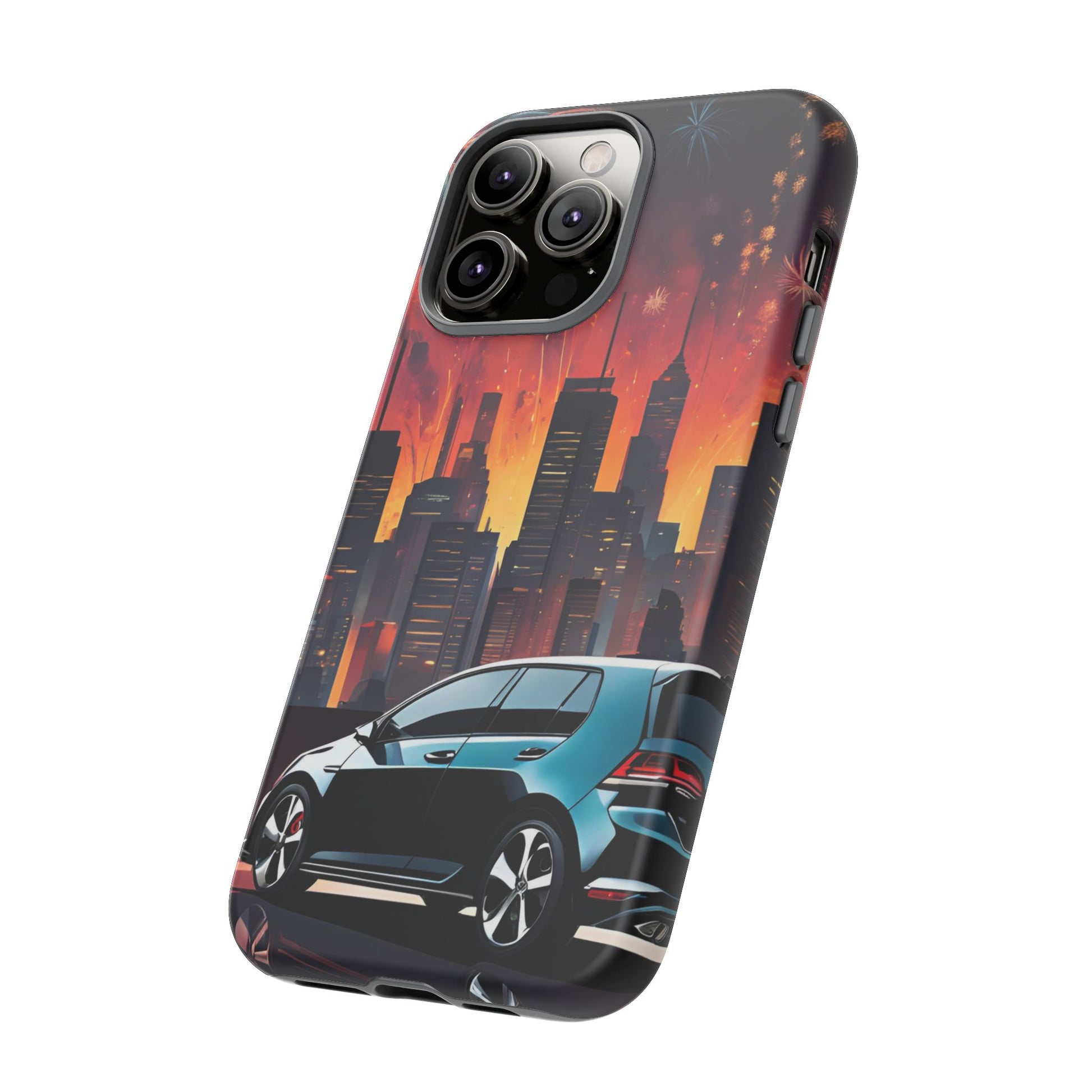 Volkswagon Golf GTI Fireworks-Dual Layer Ultra Tough Phone Case Printify by The Night Shift Automotive Apparel