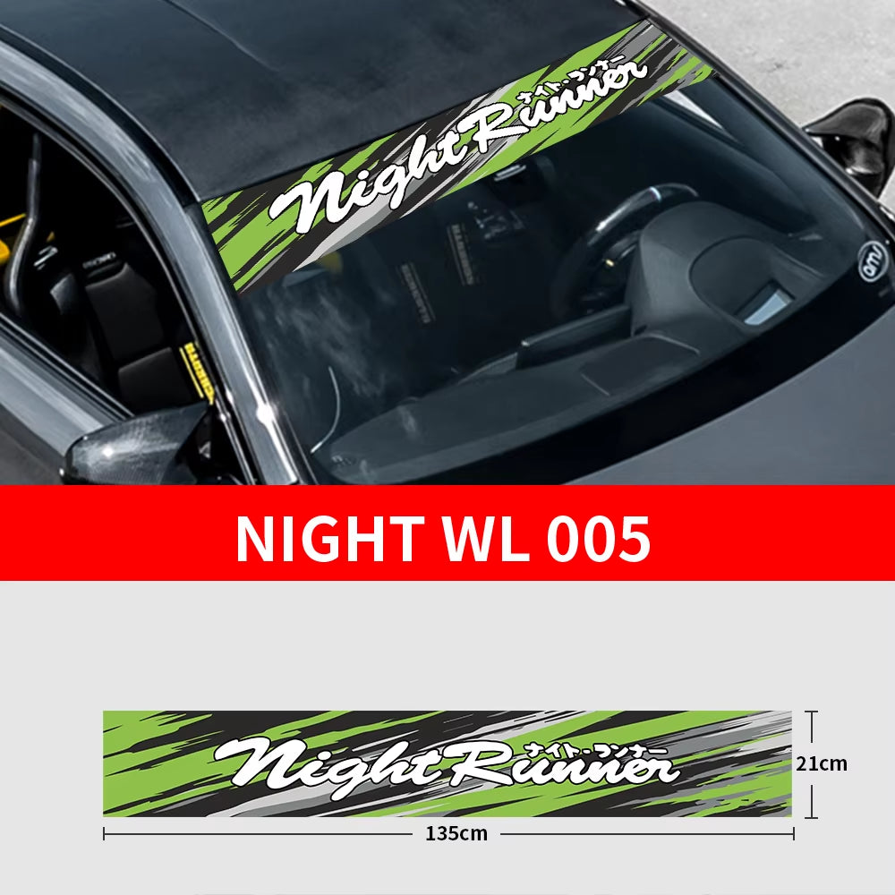 NIGHT RUNNER Windscreen Banner
