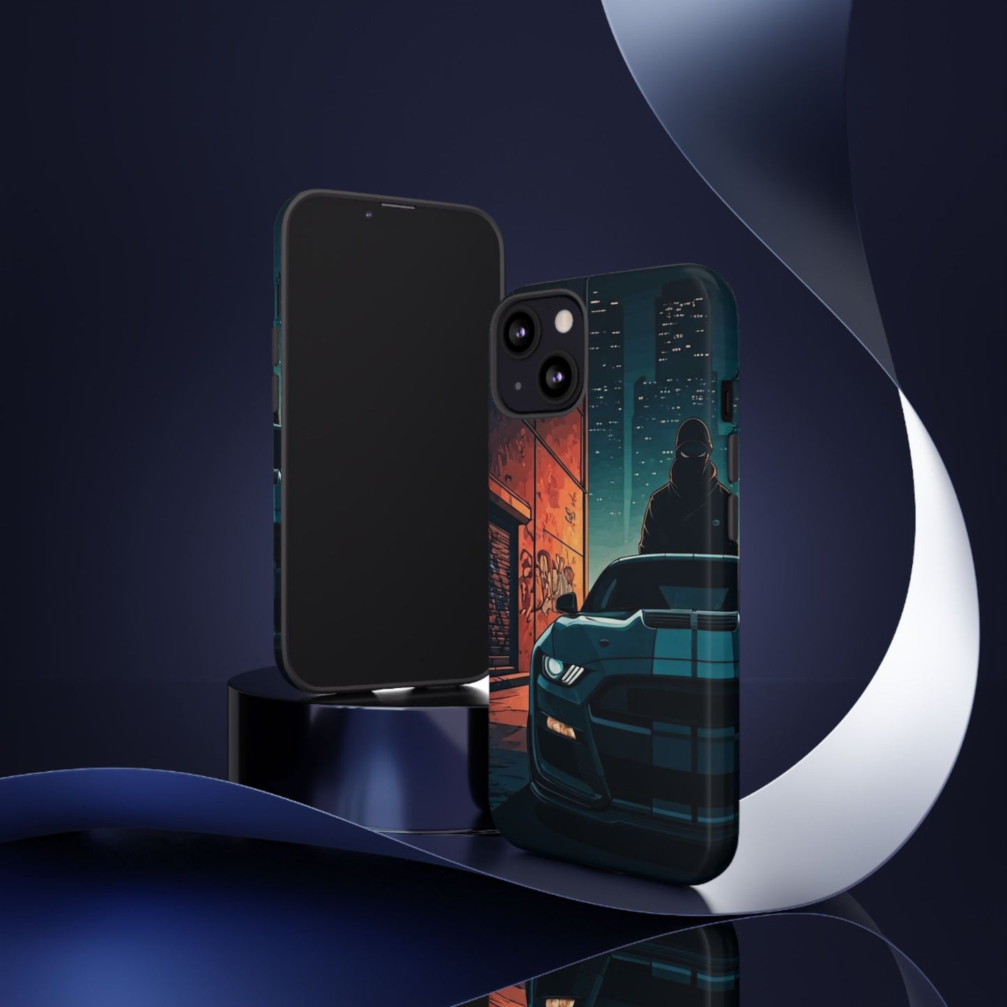 Ford Mustang Shelby GT350 Street Life-Dual Layer Ultra Tough Phone Case iPhone 13 Glossy Printify by The Night Shift Automotive Apparel