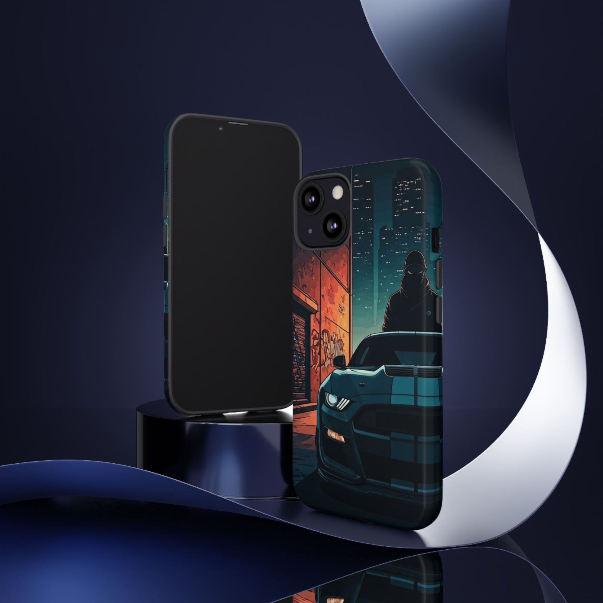 Ford Mustang Shelby GT350 Street Life-Dual Layer Ultra Tough Phone Case iPhone 13 Glossy Printify by The Night Shift Automotive Apparel