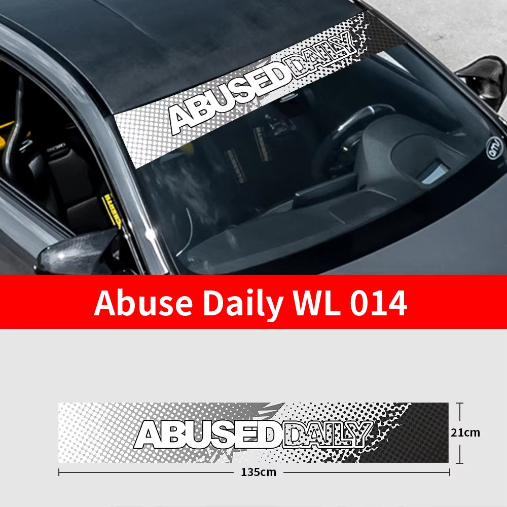 Abuse Daily Windscreen Banner Decal