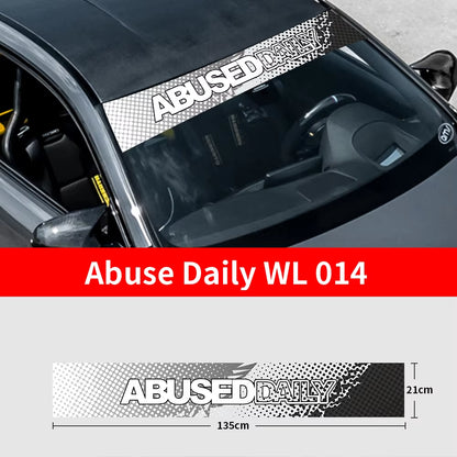 Abuse Daily Windscreen Banner Decal