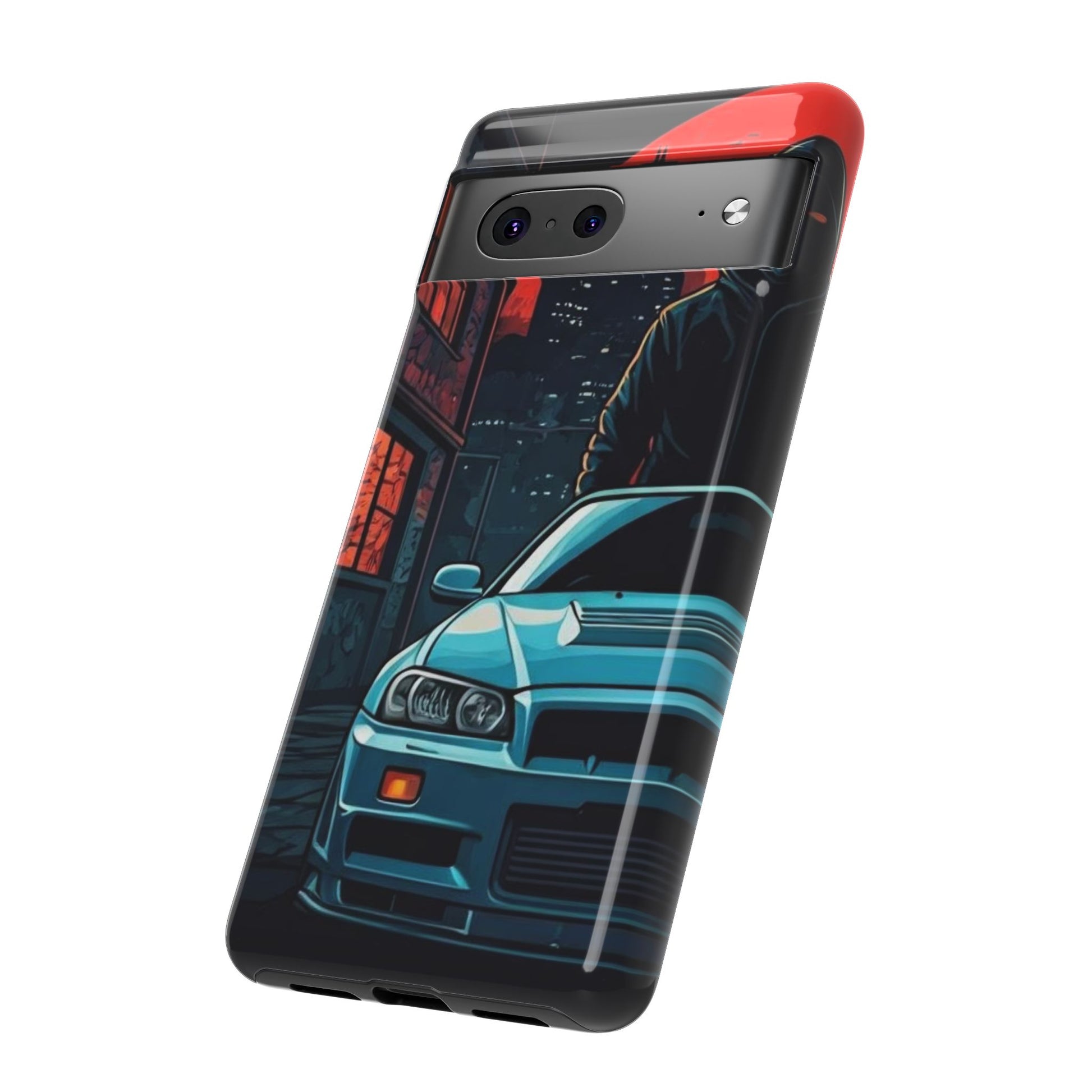 Nissan Skyline R34 Street Life-Dual Layer Ultra Tough Phone Case Printify by The Night Shift Automotive Apparel