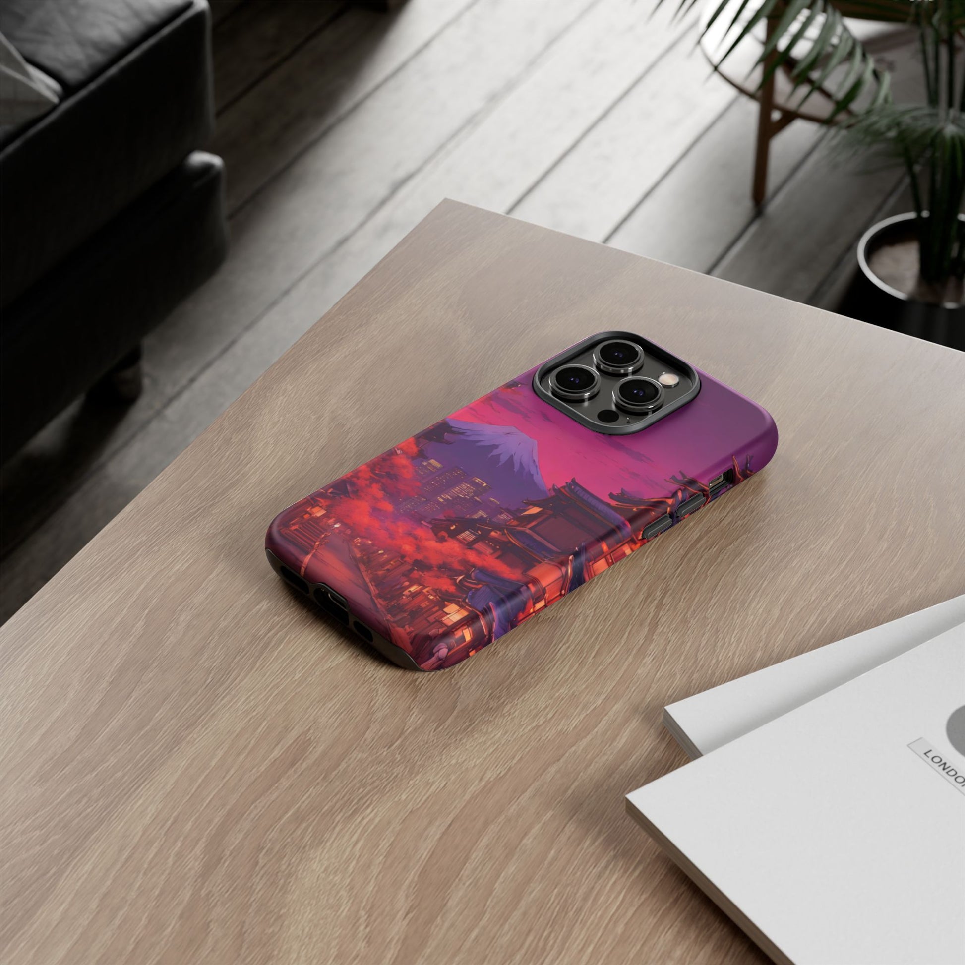 Traditional Japanese Village Countryside-Dual Layer Ultra Tough Phone Case iPhone 14 Pro Matte Printify by The Night Shift Automotive Apparel