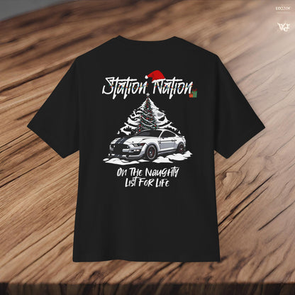 🎄 Christmas Limited Edition Station Nation-Premium, Ultra Soft Unisex Oversized Boxy Tee Printify by The Night Shift Automotive Apparel