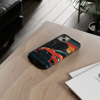 Mitsubishi Evo X Street Life-Dual Layer Ultra Tough Phone Case iPhone 14 Glossy Printify by The Night Shift Automotive Apparel