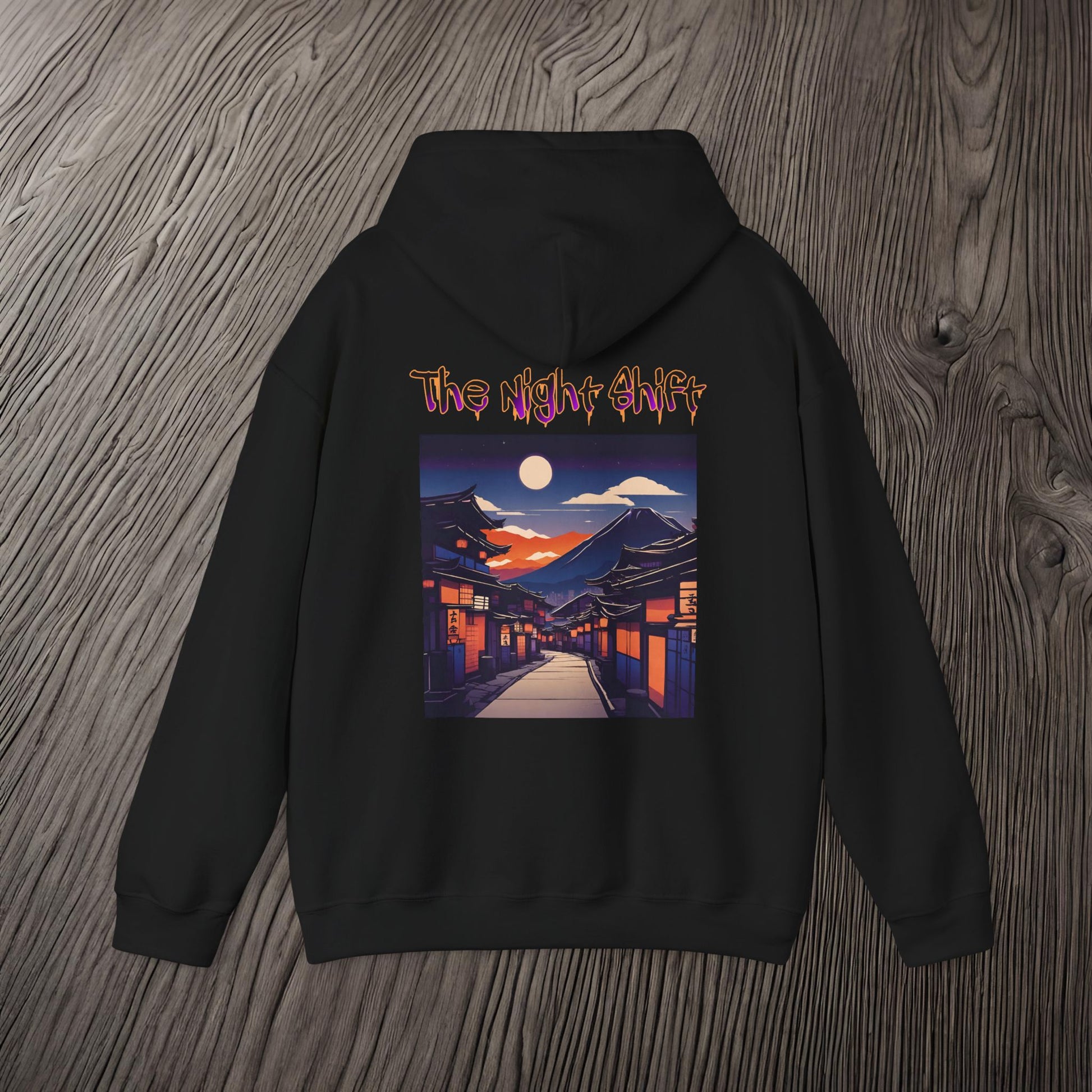 Volcanic Japanese Traditional Village-Ultra Soft, Premium Hoodie Printify by The Night Shift Automotive Apparel