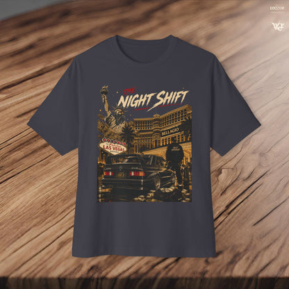 Mercedes Benz 190E Evo II-Premium, Ultra Soft Unisex Oversized Boxy Tee Printify by The Night Shift Automotive Apparel