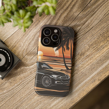 BMW Sunset On The Beach-Dual Layer Ultra Tough Phone Case iPhone 16 Pro Matte Printify by The Night Shift Automotive Apparel