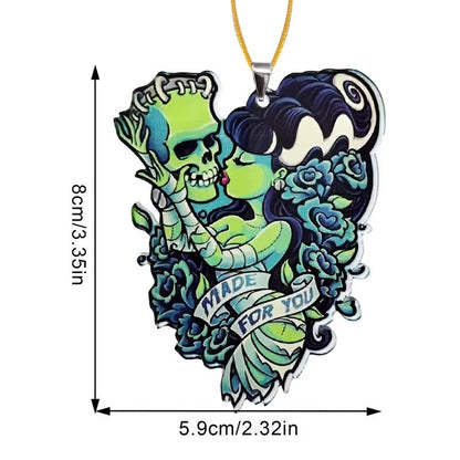 Gothic Rearview Mirror Pendant The Night Shift Performance Street Gear by The Night Shift Automotive Apparel