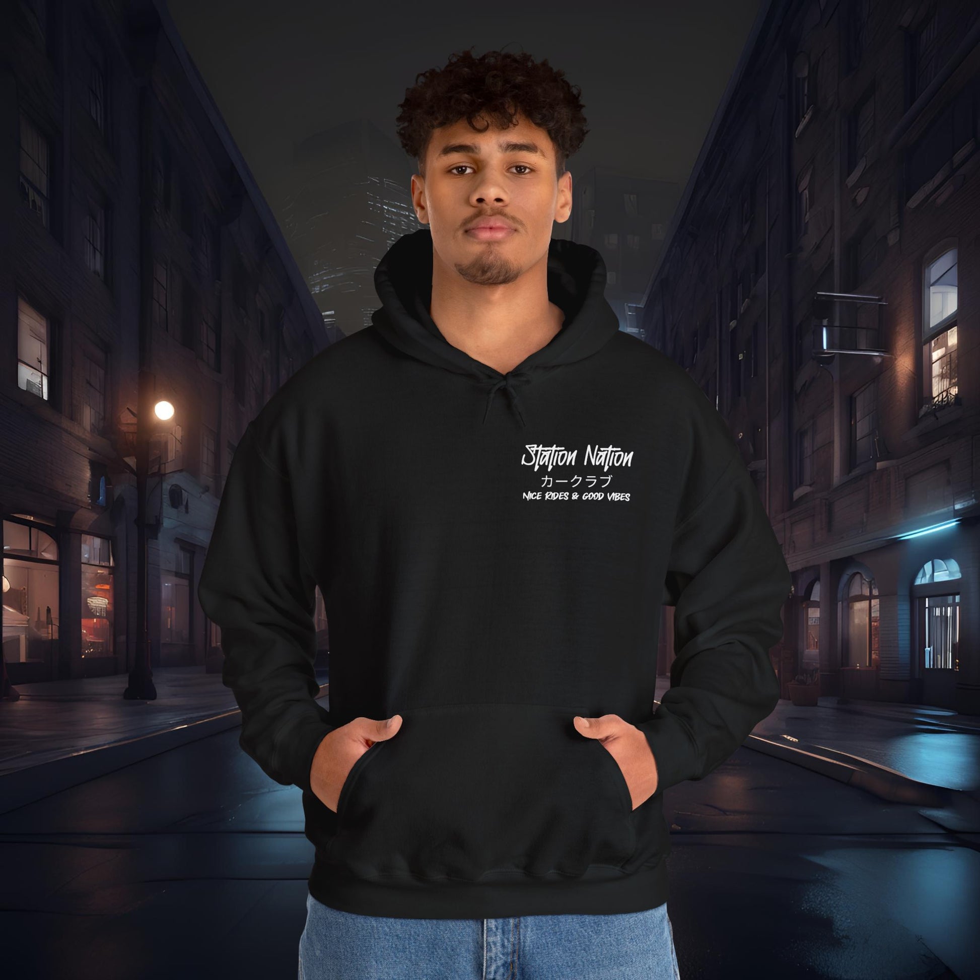 Station Nation-Ultra Soft, Premium Hoodie Printify by The Night Shift Automotive Apparel