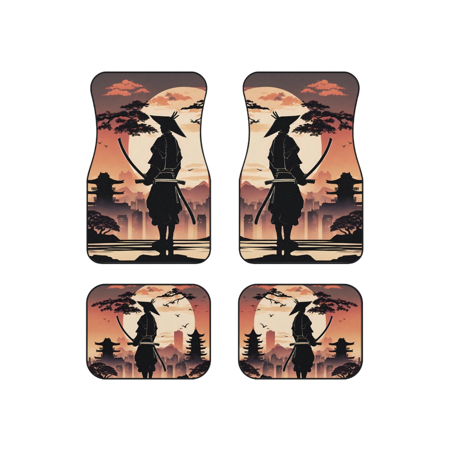 The Way Of The Samurai-Premium, High Quality Car Floor Mats (Set of 4) Printify by The Night Shift Automotive Apparel