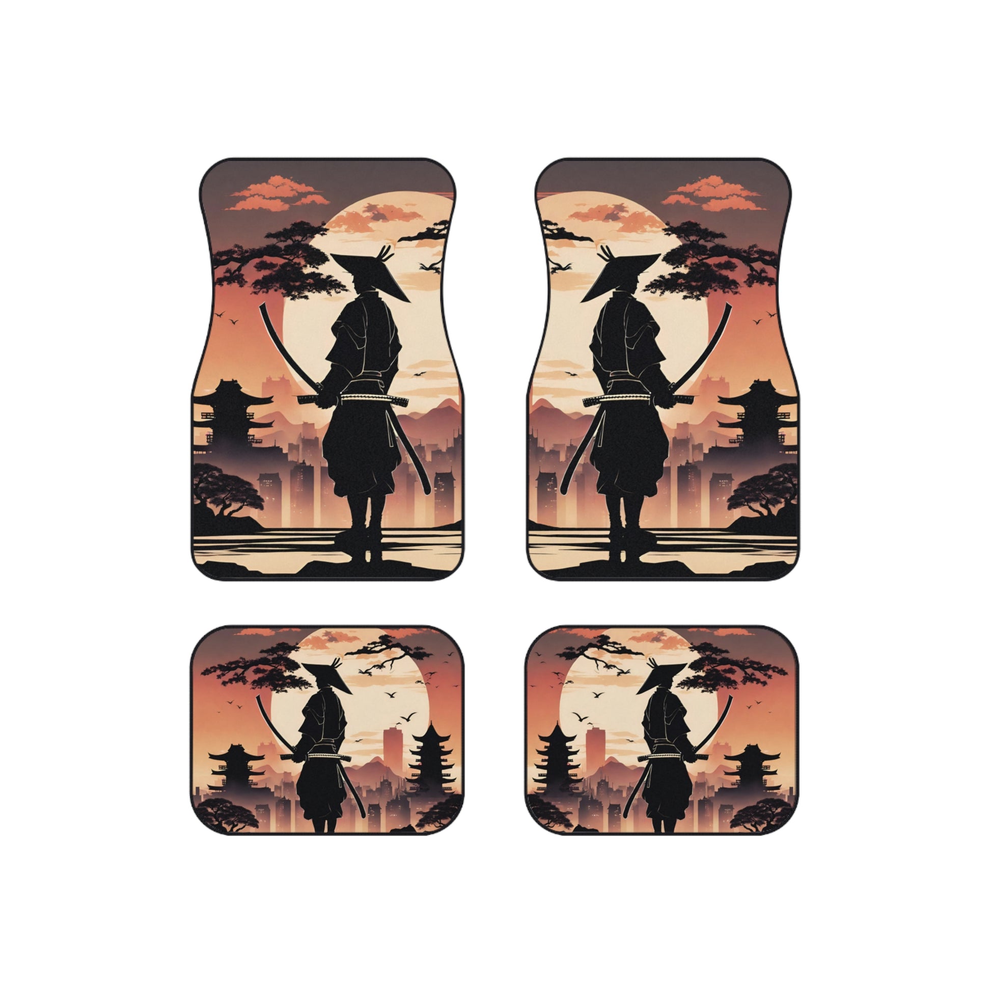 The Way Of The Samurai-Premium, High Quality Car Floor Mats (Set of 4) Printify by The Night Shift Automotive Apparel