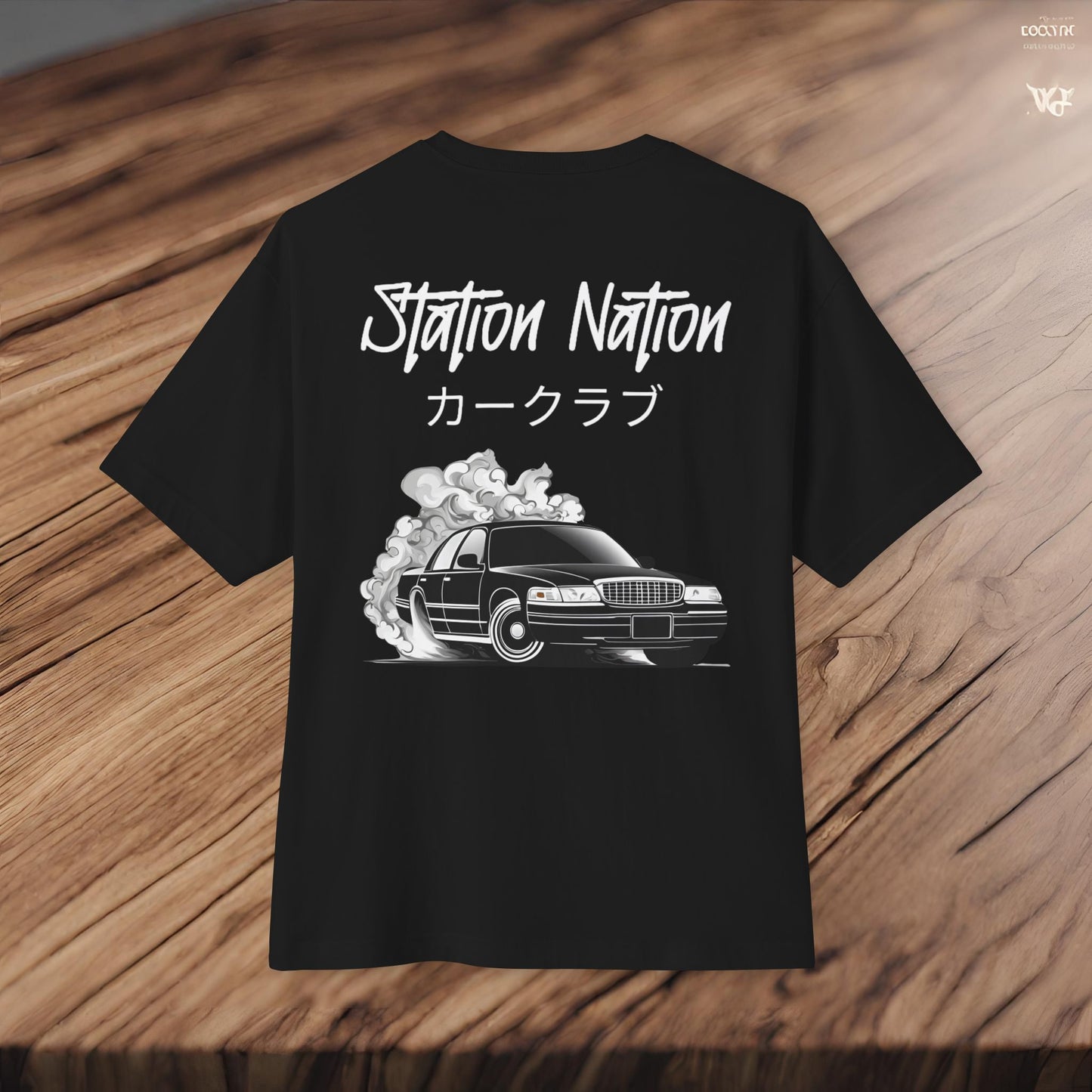 Station Nation-Premium, Ultra Soft Unisex Oversized Boxy Tee Printify by The Night Shift Automotive Apparel