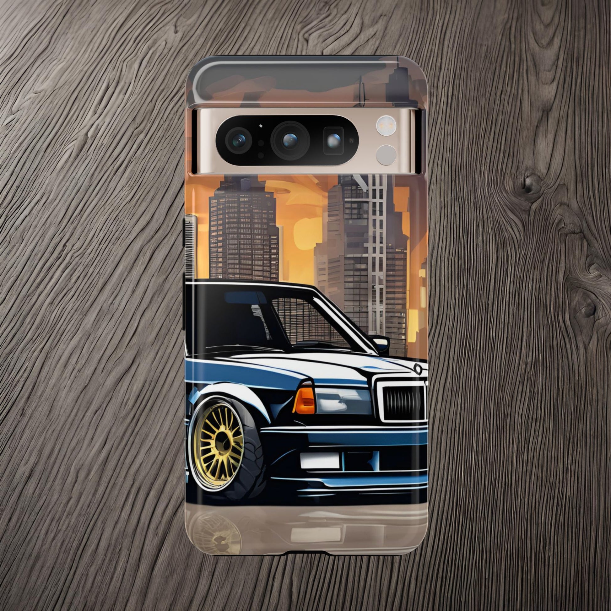 Mercedes Benz 190e Evo-Dual Layer Ultra Tough Phone Case Google Pixel 8 Pro Glossy Printify by The Night Shift Automotive Apparel