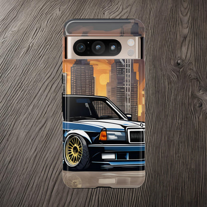 Mercedes Benz 190e Evo-Dual Layer Ultra Tough Phone Case Google Pixel 8 Pro Glossy Printify by The Night Shift Automotive Apparel