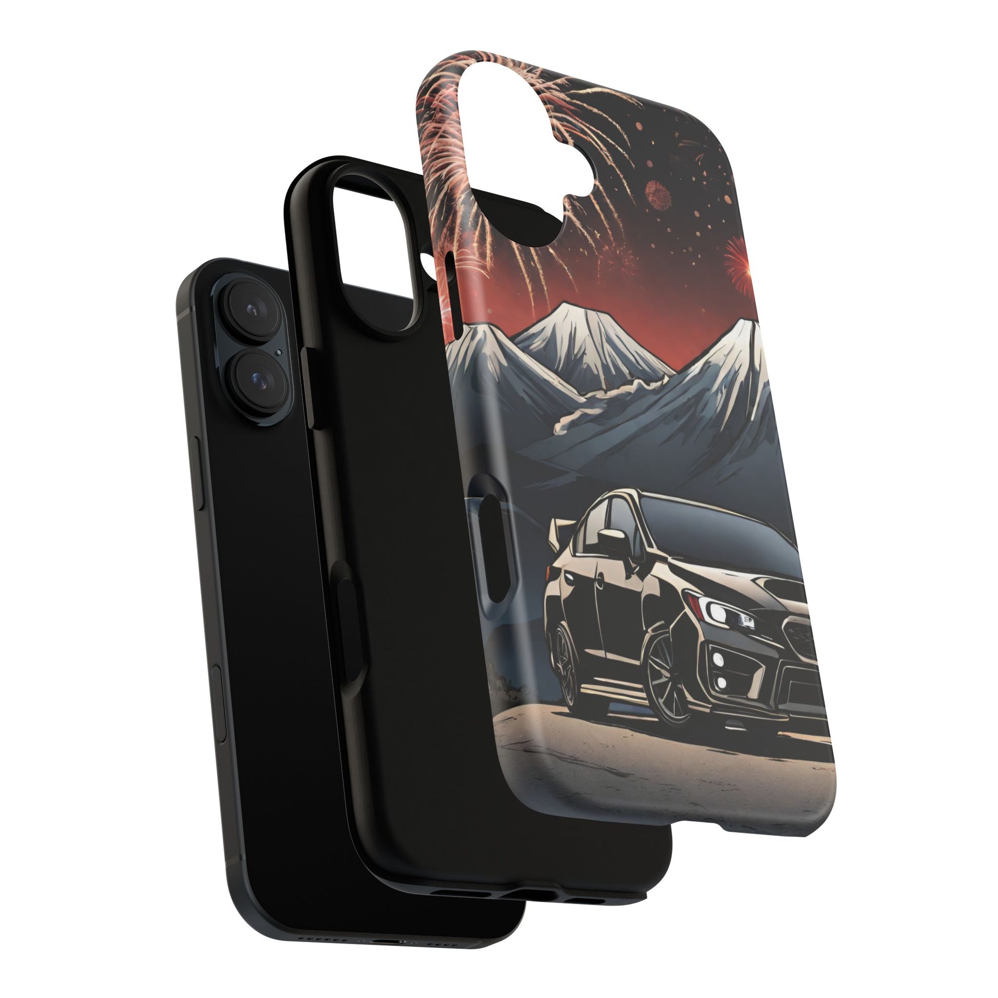 Subaru WRX/STI Fireworks-Dual Layer Ultra Tough Phone Case Printify by The Night Shift Automotive Apparel