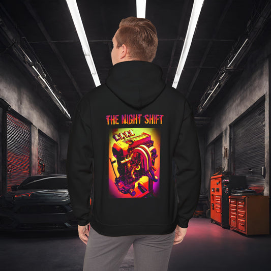 3S-GE ITB Synthwave-Premium, Ultra Soft Unisex Hoodie Black Printify by The Night Shift Automotive Apparel